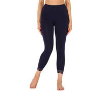 Merry Style Leggings 7/8 Donna con Pizzo in Viscosa MS10-342 | con Elastan Ampia Pantaloni Donna Banda Elastica Leggins per Casa Palestra Tempo Libero