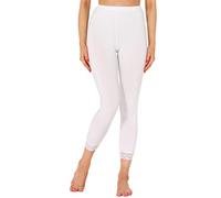 Merry Style Leggings 7/8 Donna con Pizzo in Viscosa MS10-342 | con Elastan Ampia Pantaloni Donna Banda Elastica Leggins per Casa Palestra Tempo Libero