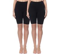 Merry Style Leggings Corti Pantaloncini Donna 2 Pack MS10-200 (Nero/Nero(2Pack), 3XL)