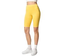 Merry Style Leggings Corti Pantaloncini Donna MS10-145 (Giallo, M)
