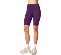 Merry Style Leggings Corti Pantaloncini Donna MS10-145 (Prugna, S)