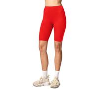 Merry Style Leggings Corti Pantaloncini Donna MS10-145 (Rosso, L)