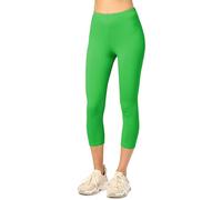 Merry Style Leggings Donna 3/4 Pantaloni Capri Morbidi e Confortevoli Leggins Donna in Cotone Traspirante Elastici e Delicati sulla Pelle Sensibile MS10-199 (Verde,L)
