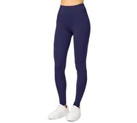 Merry Style Leggings Lunghi Donna in Viscosa con Elastan Ampia Pantaloni Donna Banda Elastica Leggins per Casa Palestra Tempo Libero MS10-143 (Blu Navy, XS)