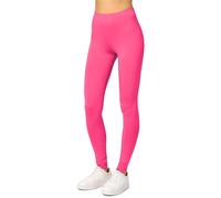 Merry Style Leggings Lunghi Donna in Viscosa con Elastan Ampia Pantaloni Donna Banda Elastica Leggins per Casa Palestra Tempo Libero MS10-143 (Rosa, S)