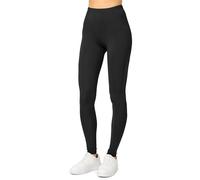 Merry Style Leggings Lunghi Donna in Viscosa con Elastan Ampia Pantaloni Donna Banda Elastica Leggins per Casa Palestra Tempo Libero MS10-143 (Nero, XS)