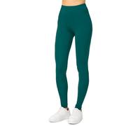 Merry Style Leggings Lunghi Donna in Viscosa con Elastan Ampia Pantaloni Donna Banda Elastica Leggins per Casa Palestra Tempo Libero MS10-143 (Verde Smeraldo, M)
