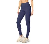 Merry Style Lunghi Leggings Fuseaux Sportivi da Donna Pratico Modello a Vita Alta in Cotone Naturale MS10-198 (Blu Scuro, S)