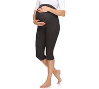 Merry Style Leggings Premaman 3/4 Donna MS10-298 (Melange Scuro, S)