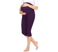 Merry Style Leggings Premaman 3/4 Donna MS10-298 (Prugna, S)