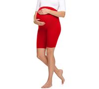Merry Style Leggings Premaman Corti Donna MS10-299 (Rosso, S)