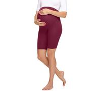 Merry Style Leggings Premaman Corti Donna MS10-299 (Rosso Vinaccia, M)