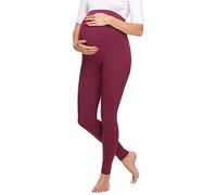 Merry Style Leggings Premaman Lunghi Donna MS10-297 (Rosso Vinaccia, S)