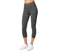 Merry Style Leggins Corti Donna 3/4 Pantaloni Capri Leggins Donna in Viscosa Traspirante, Pantaloncini Fitness Corti per Sportivi o Casual MS10-144 (mélange Scuro, XS)