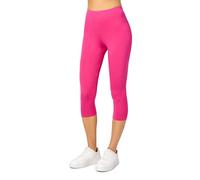 Merry Style Leggins Corti Donna 3/4 Pantaloni Capri Leggins Donna in Viscosa Traspirante, Pantaloncini Fitness Corti per Sportivi o Casual MS10-144 (Rosa, XS)