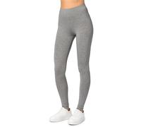 Merry Style Lunghi Leggings Fuseaux Sportivi da Donna Pratico Modello a Vita Alta in Cotone Naturale MS10-198 (Melange Medio,L)