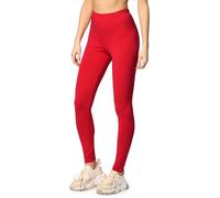 Merry Style Lunghi Leggings Fuseaux Sportivi da Donna Pratico Modello a Vita Alta in Cotone Naturale MS10-198 (Rosso, XS)