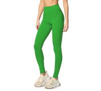 Merry Style Lunghi Leggings Fuseaux Sportivi da Donna Pratico Modello a Vita Alta in Cotone Naturale MS10-198 (Verde,XL)