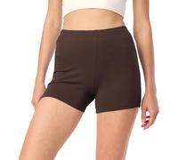 Merry Style Pantaloncini Palestra Donna in Cotone Shorts Donna per Il Fitness Allenamento Jogging Pantaloncini Sportivi Yoga Hot Pants MS10-392 (Marrone, L)