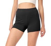Merry Style Pantaloncini Palestra Donna in Cotone Shorts Donna per Il Fitness Allenamento Jogging Pantaloncini Sportivi Yoga Hot Pants MS10-392 (Nero, L)