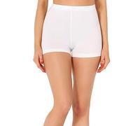 Merry Style Pantaloncini Palestra Donna in Viscosa Shorts Donna per il Fitness Allenamento Jogging Pantaloncini Sportivi Yoga Hot Pants MS10-391 (Bianco, M)