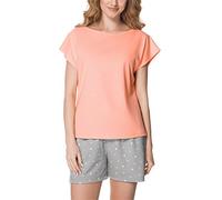 Merry Style Pigiama Corto Donna MS10-178 (Salmone/Grigio, S)