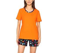 Merry Style Pigiama Donna MS10-396 (Arancione Mani, S)