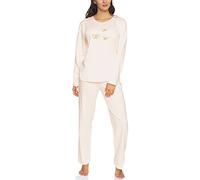 Merry Style Pigiama Manica Lunga Donna 91LW1 (Ecru (Manica Lunga), L)