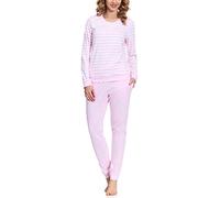 Merry Style Pigiama Manica Lunga Donna MS10-107 (Rosa, L)