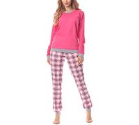 Merry Style Pigiama Manica Lunga Donna MS10-168(Amaranto Grigio, XXL)