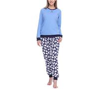 Merry Style Pigiama Manica Lunga Donna MS10-168(Blu Pois, L)