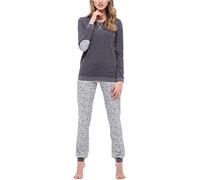 Merry Style Pigiama Manica Lunga Donna MS10-168(mélange Scuro Grigio, 3XL)