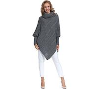 Merry Style Poncho Donna C46l4(Grafite, Taglia Unica)