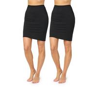 Merry Style Sottogonna Donna MS10-204(2Pack-Nero/Nero, M)
