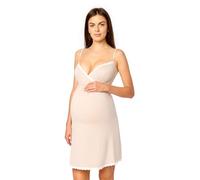 Merry Style Sottoveste Donna Premaman Camicia da Notte Donna Estiva Abito Premaman Estivo Elastica Leggero Traspirante Sottogonna Donna in Viscosa MS10-466 (Beige, L)