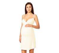 Merry Style Sottoveste Donna Premaman Camicia da Notte Donna Estiva Abito Premaman Estivo Elastica Leggero Traspirante Sottogonna Donna in Viscosa MS10-466 (Ecru, L)