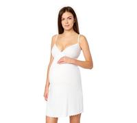 Merry Style Sottoveste Donna Premaman Camicia da Notte Donna Estiva Abito Premaman Estivo Elastica Leggero Traspirante Sottogonna Donna in Viscosa MS10-466 (Bianco, XXL)