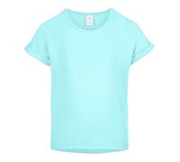 Merry Style T-Shirt per Bambina 100% Cotone - Maniche Corte con Risvolto, Maglietta per Ragazza con Collo Tondo Classico, per Lo Sport e la Scuola MS10-468 (Turchese Chiaro, 7-8 Anni)