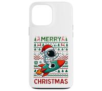 Merry Ugly Christmas Funny Santa Astronaut Riding Rocket Custodia per iPhone 13 Pro Max
