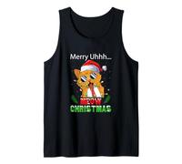 Merry UHHH Meow Christmas Cat Illustration Graphic Designs Canotta