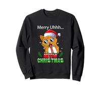 Merry UHHH Meow Christmas Cat Illustration Graphic Designs Felpa
