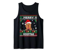 Merry Woofmas Shar Pei Dog Funny Ugly Christmas Sweater Canotta