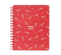 MERRY XMAS CANDIES - Quaderno A6 120 fogli, copertina rigida, ideale per bambini di diverse età, comodo e versatile, qualità e resistenza, 11,8 x 14,6 cm