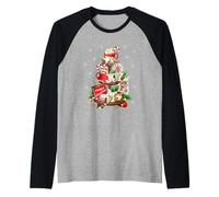 Merry Xmas Decor with Cute Snowflake Pattern for Christmas Maglia con Maniche Raglan