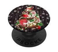 Merry Xmas Decor With Cute Snowflake Pattern For Christmas PopSockets PopGrip Adesivo