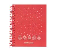 MERRY XMAS HOUSES - Quaderno A6 120 fogli, copertina rigida, ideale per bambini di diverse età, comodo e versatile, qualità e resistenza, 11,8 x 14,6 cm
