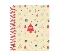 MERRY XMAS ICONS - Quaderno A6 120 fogli, copertina rigida, ideale per bambini di diverse età, comodo e versatile, qualità e resistenza, 11,8x14,6 cm