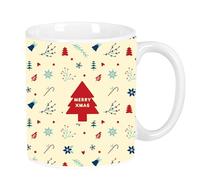 MERRY XMAS ICONS - Tazza grande in ceramica, resistente, leggera, durevole, di alta qualità, 350 ml, 8 x 9,5 cm