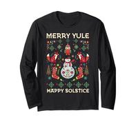 Merry Yule Happy Solstice Christmas Cottagecore Scandinavo Maglia a Manica
