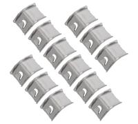 MERRYHAPY 10 Pezzi Supporto per Mensola in Acciaio Inox Argento, Resistente e Anti-caduta, Dimensioni 2.20x2.00x1.80cm, per Freezer Rack e Cupboard